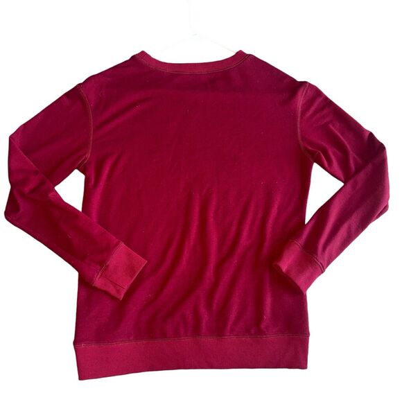 Womens Small Crewneck Sweater Burgundy Simple Minimalist Stockholm Style - Picture 8 of 10